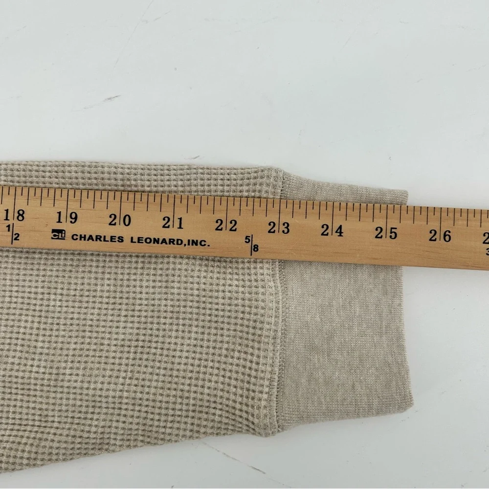 Outdoor Life Chunky Knit Thermal Henley Beachwood Tan Heather Men Size XL NWT - Picture 9 of 10